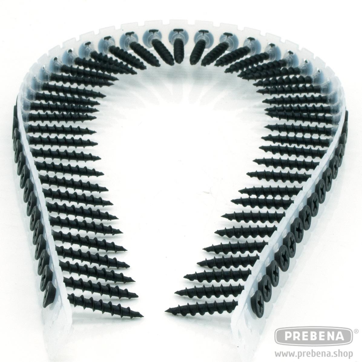 Prebena magazinierte Schrauben Gurtschrauben Feingewinde phosphatiert MGS4/35GGPH-S11