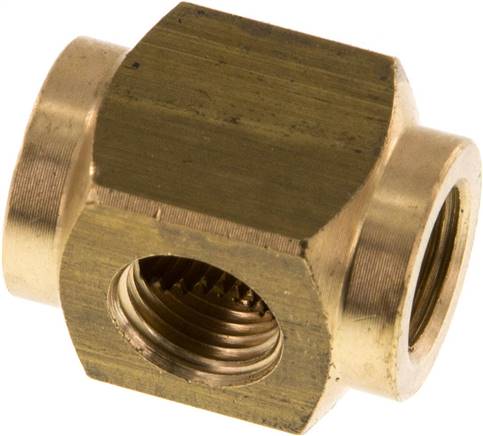 Kreuz-Verteiler 3 x G 1/8",Messing