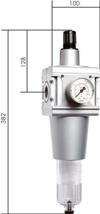 MULTIFIX Filterregler, abschließbar, G 1", 0,2 - 6bar, Baureihe 5
