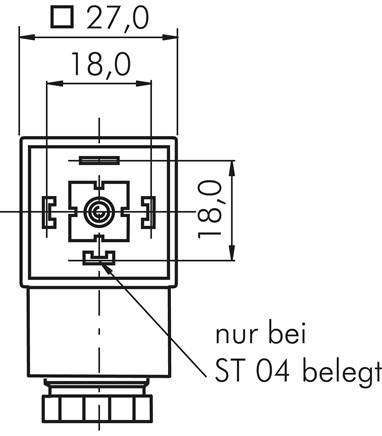 Magnetspule 230 V AC, Bauform Q, Steckergröße 3