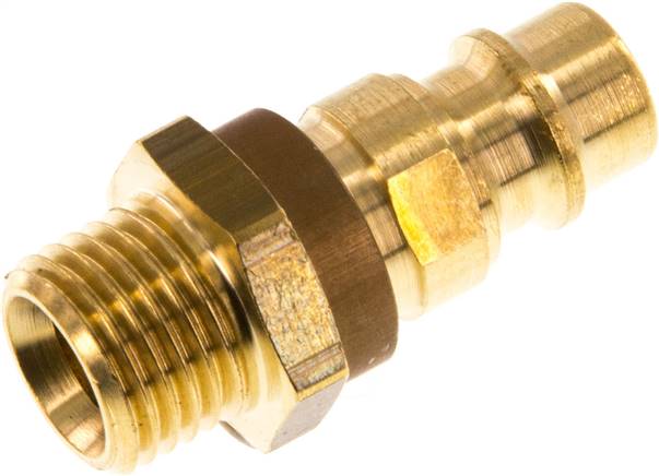 Kupplungsstecker (NW7,2) G 1/4"(AG), braun, Dreieck 12,5 mm