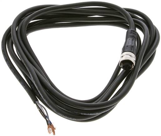 Kabel mit M12-Kupplung, 3 m, gerade, 5 lose Kabelenden (Pin 1 bis 5)