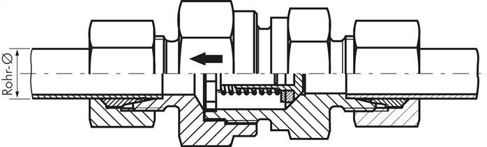 Hydraulik-Rückschlagventil 8 L (M14x1,5), Stahl verzinkt