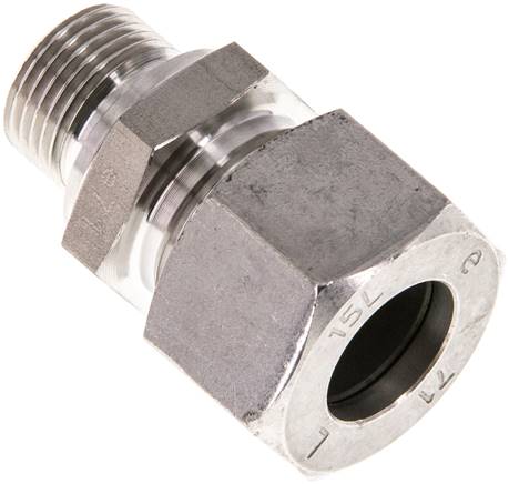 Gerade Schneidringverschr. G 3/8"-15 L (M22x1,5), 1.4571, Dichtung FKM