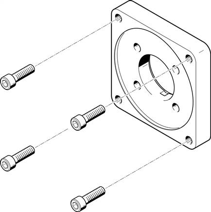 FESTO EAMF-A-62A-140A (558022) Motorflansch