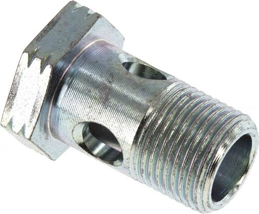 Hohlschraube 1-fach, G 3/8", Stahl verzinkt