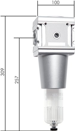 MULTIFIX Filter, G 3/4", Baur. 5, Kunststoffbehälter, Kondensatablass automatisch (drucklos geschlossen), BG 5