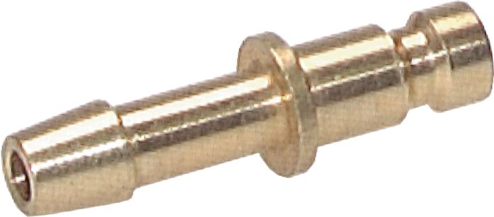 Kupplungsstecker (NW2,7) 4mm Schlauch, Messing, beidseitig absperrend