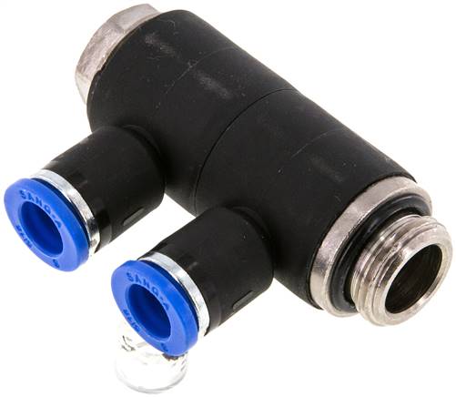 Steck-Mehrfachverteiler, 2-fach G 3/8"-8mm, IQS-Standard