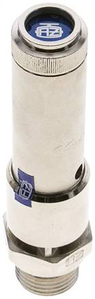 TÜV-Sicherheitsventil G 1/2" (DN10), 15,00 bar, Messing vernickelt