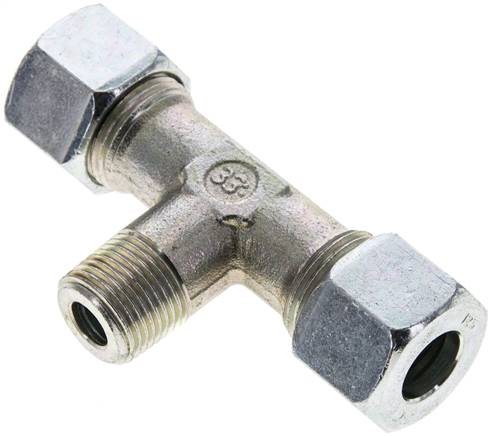 T-Schneidringverschraubung R 3/8"-12 S (M20x1,5), Stahl verzinkt