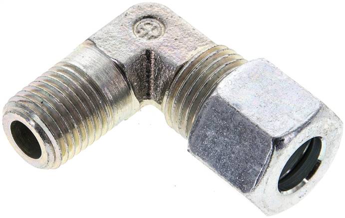 Winkel-Schneidringverschraub. NPT 1/4"-10 L (M16x1,5), Stahl verzinkt