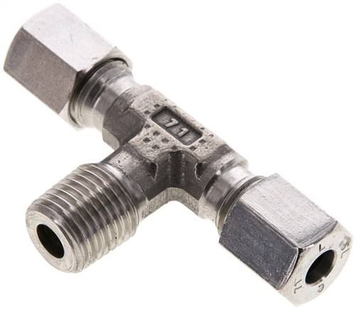 T-Schneidringverschraubung R 1/4"-6 L (M12x1,5), 1.4571