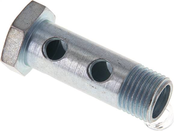 Hohlschraube 2-fach, M 16 x 1,5, Stahl verzinkt