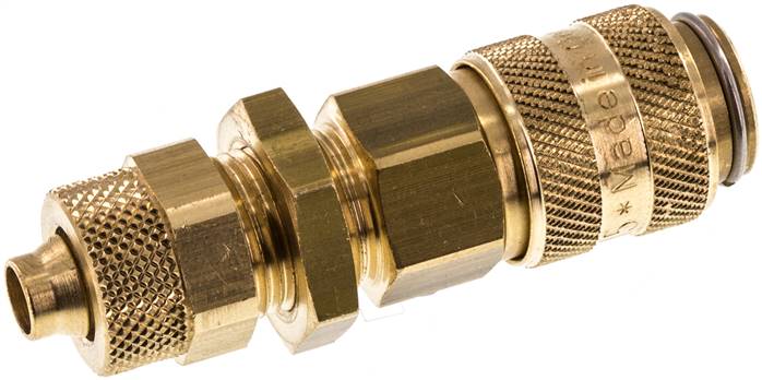 Schott-Schnellkupplung (NW5) 8x6mm Schlauch, Messing