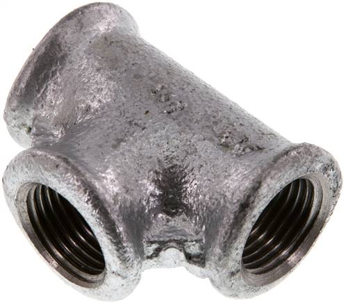 T-Stück Rp 1/2" (IG), Temperguss verzinkt