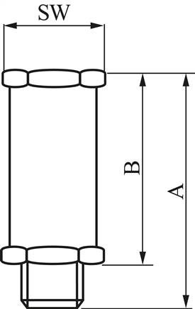Schlauchbruchsicherung G 1/4" (Innengewinde / Außengewinde)