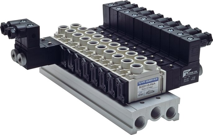 Reihenleiste (10-fach) für SC/SCE300 (5/2 und 5/3-Wege)