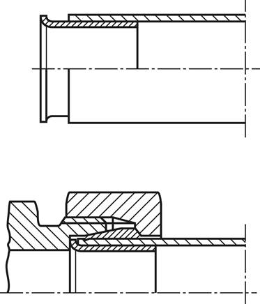 Verstärkungshülse für Rohr 8x6,0 mm, Messing