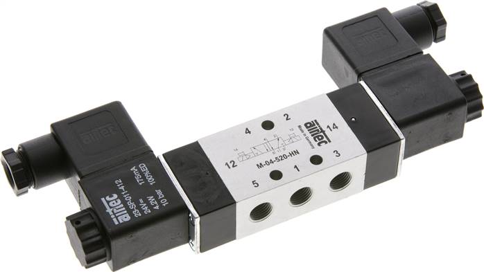 5/2-Wege Magnetimpulsventil, G 1/8", 24 V=, NW 4