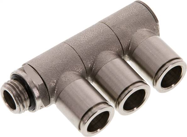 Steck-Mehrfachverteiler, 3-fach G 1/4"-10mm, IQS-MSV (Standard)