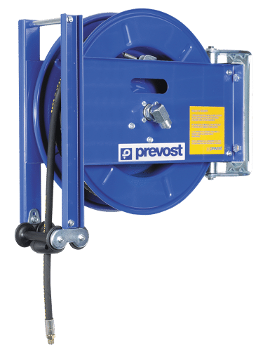 Prevost Schlauchaufroller 15 m für Fette, synthetischer Gummischlauch, Stahl Trommel  DMO0615GR