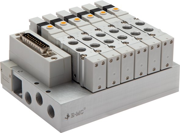 Ventilterminal 12x5/2-Wege, IO-Link, G 1/8" an Ventilen (oben)