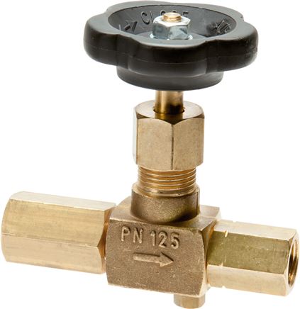 Manometer-Absperrventil G 1/4" Spannmuffe - Muffe,Messing, ohne Prüfanschluss
