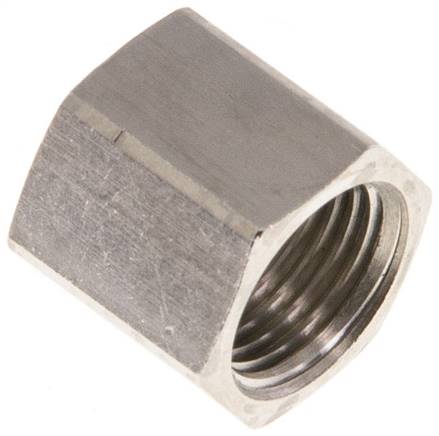 Überwurfmutter Messing vernickelt, G 1/8", 4 / 6 mm