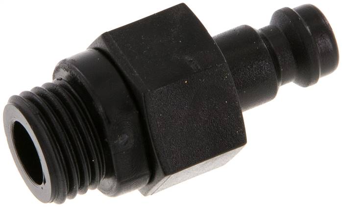 Kupplungsstecker (NW5) G 1/4", POM (AG), beidseitig absperrend