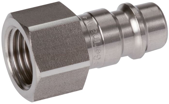 Kupplungsstecker (NW7,2) G 1/2"(IG), Edelstahl, beidseitig absperrend