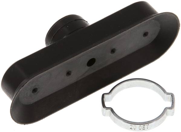 Ovalsauger, 75 x 25mm, Hub 3mm, NBR (60A, schwarz)