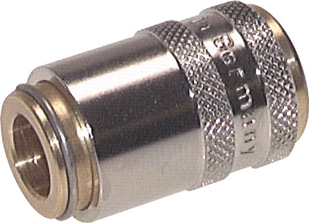 Temperierverschluss Schnellkupplung, 9mm Zapfen mit Entriegelungssicherung