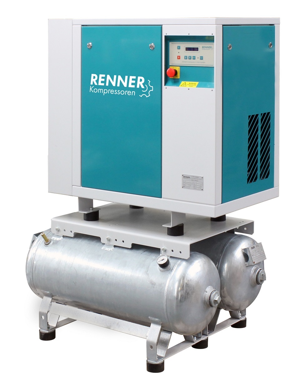 RENNER-Scrollkompressor SuperSilent SLD-NEO 7,5 S 10 bar auf 2 x 90L Behälter -Ölfrei