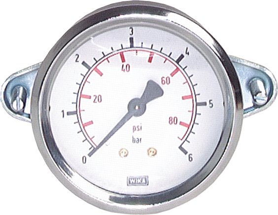Einbaumanometer, 3-kant-Frontring, 40mm, 0 - 10 bar, 1/4" mit Zentrierzapfen