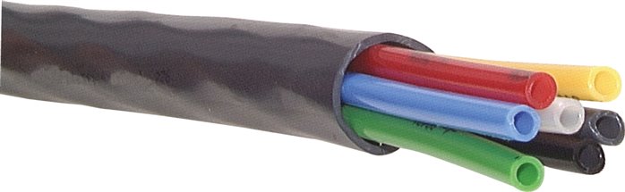 Polyamid-Mehrfachschlauch 4 x 2,7 mm, 25 mtr.-Rolle 7-adrig