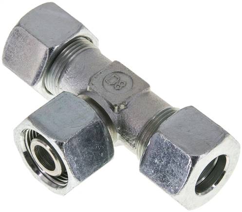 Einstellb. T-Schneidringverschraubung 16 S (M24x1,5), Stahl verzinkt