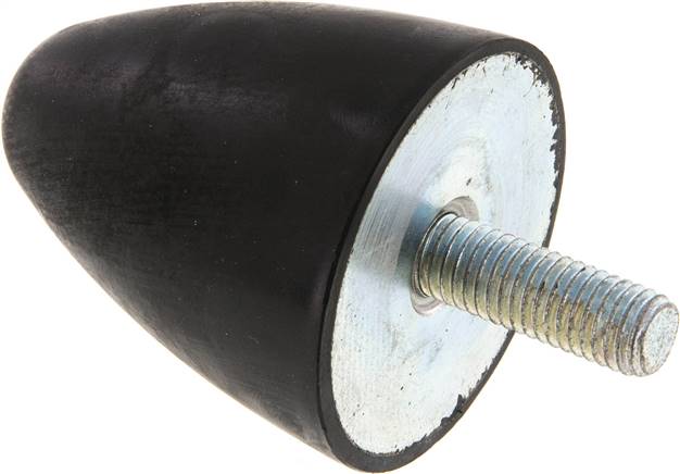 Gummi-Metall-Puffer, parabolisch, M 10 x 28