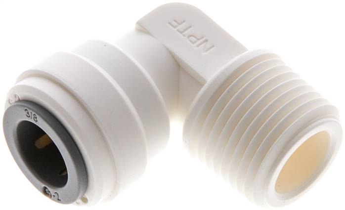 Winkel-Steckanschluss NPT 3/8"-3/8" (9,52 mm), IQS-LE (EPDM-Dichtung)