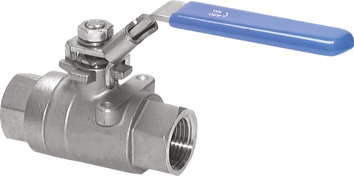 Edelstahl-Kugelhahn, G 1-1/2", 0 bis 63bar