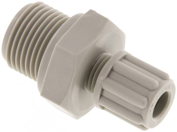 Gerade Verschraubung G 3/8"-6x4mm, Polypropylen