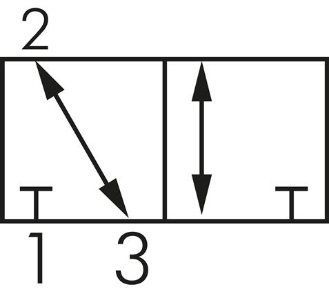 3/2-Wege-Fußventil, G 1/4", Raste
