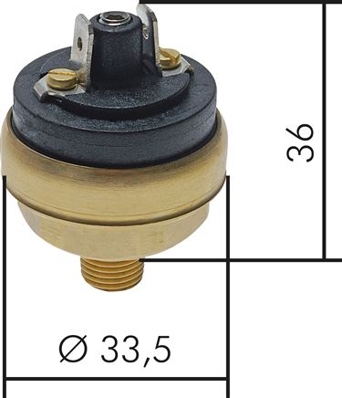 Druckschalter 0,2 - 2 bar (Öffner), M 10x1 (konisch)