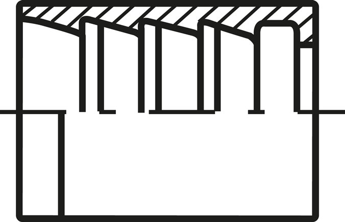 ES-Pressanschluss Hülse 1 TF, 19 x 33 (Da x L), DN10