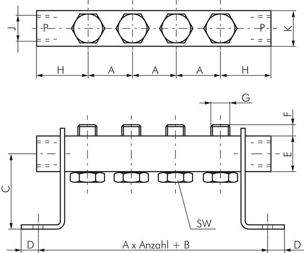 Verschlussplatte für Leerstation für Ventilbaureihe M07 / P07 Typ R 141/V