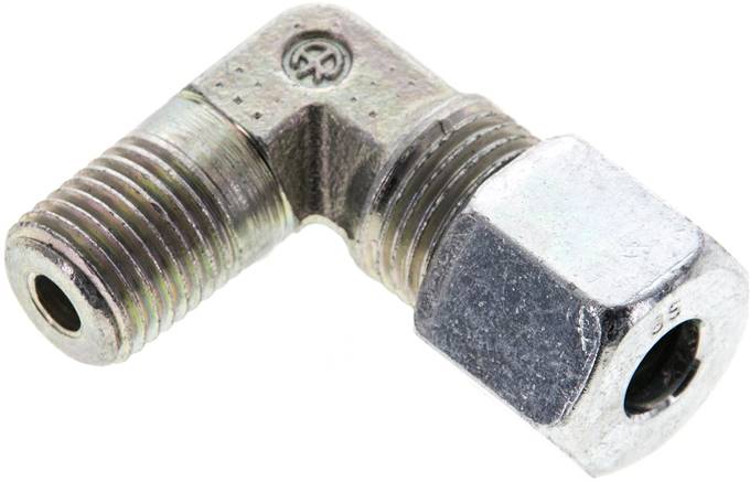 Winkel-Schneidringverschraub. NPT 1/4"-8 S (M16x1,5), Stahl verzinkt