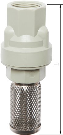 Fußventil (leicht) G 1/2", Polypropylen