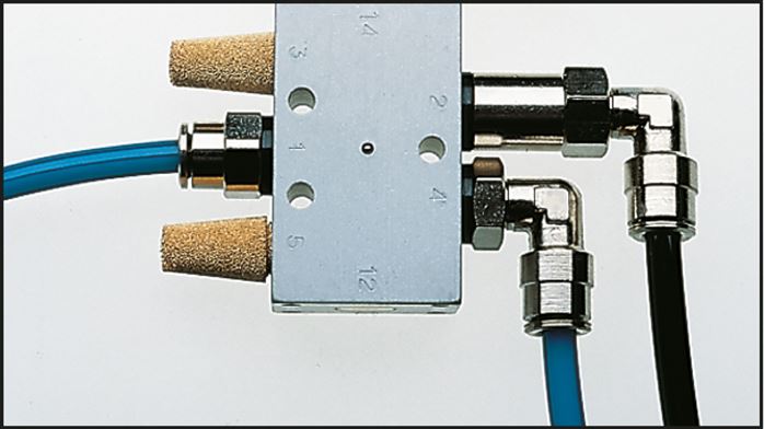 Winkel-Steckanschluss, lang G 1/8"-4mm, Baureihe C
