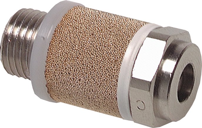 Präzisionsdrosselschalldämpfer G 3/8", Messing vernickelt