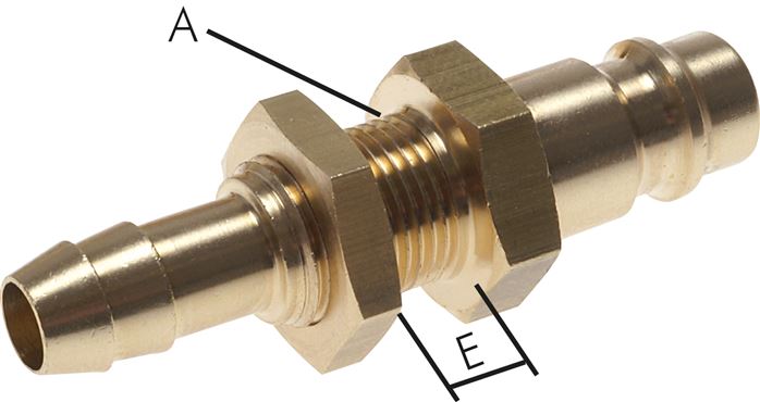 Schott-Kupplungsstecker (NW7,2) 8 (5/16")mm Schlauch, Messing